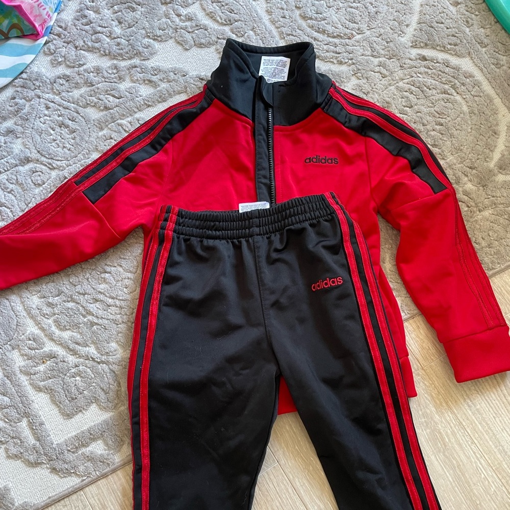 Adidas toddler track suit